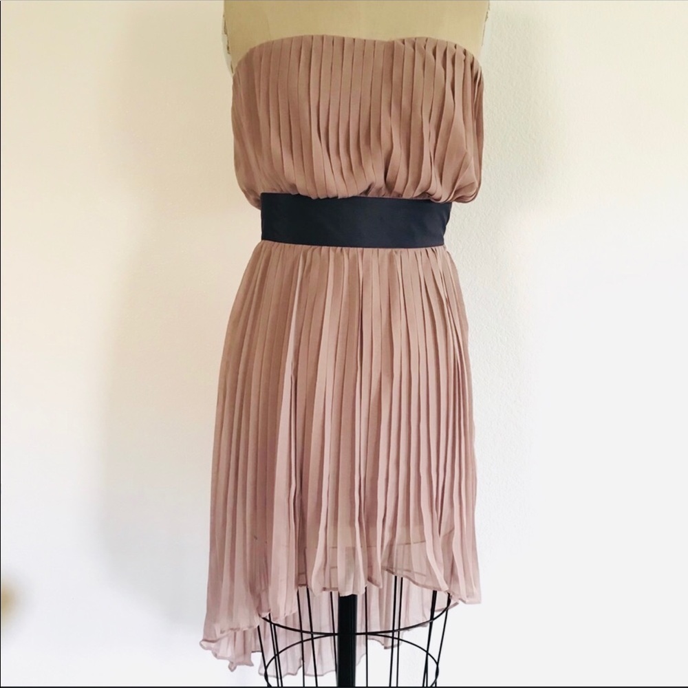 LUSH pleated strapless dress size S